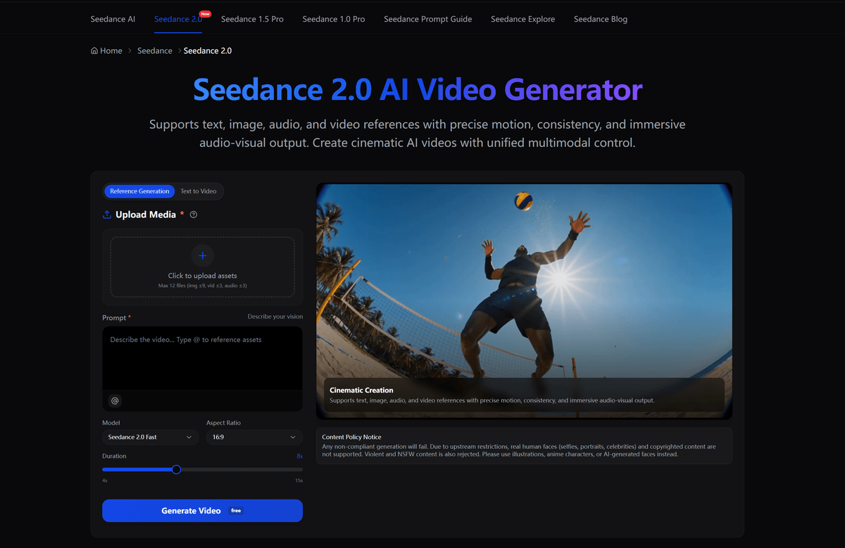 Seedance 2.0 AI Video Generator media 1