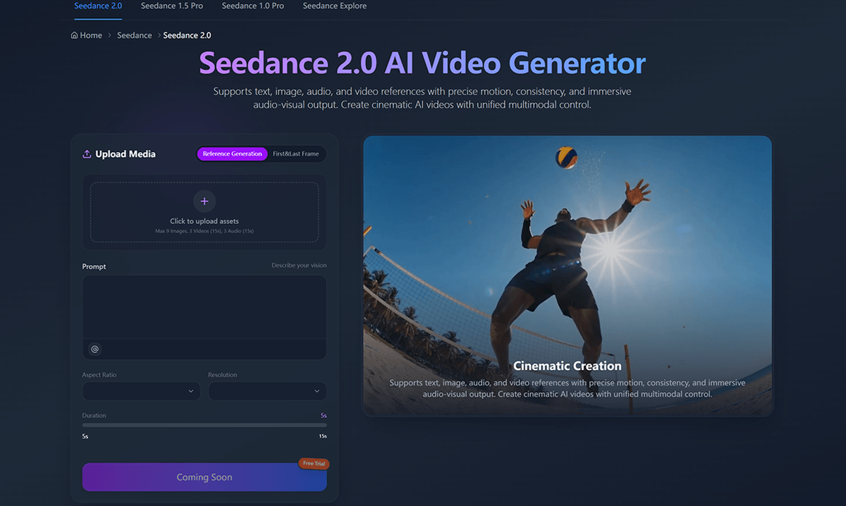 Seedance 2.0 AI Video Generator media 1