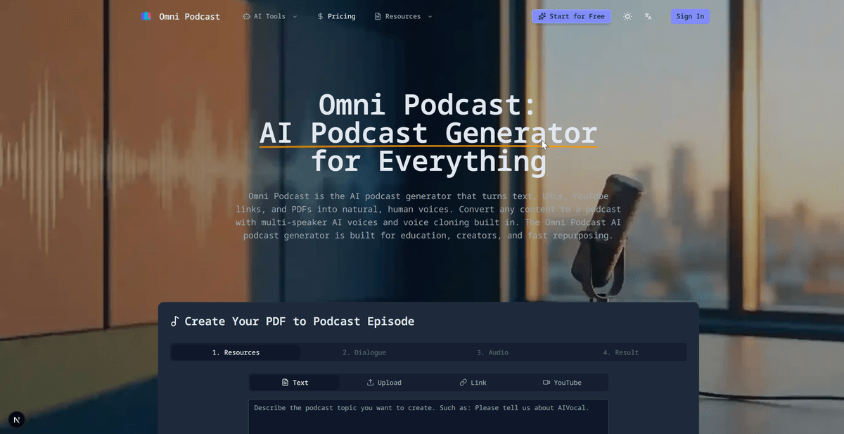 Omni Podcast: AI Podcast Generator media 1