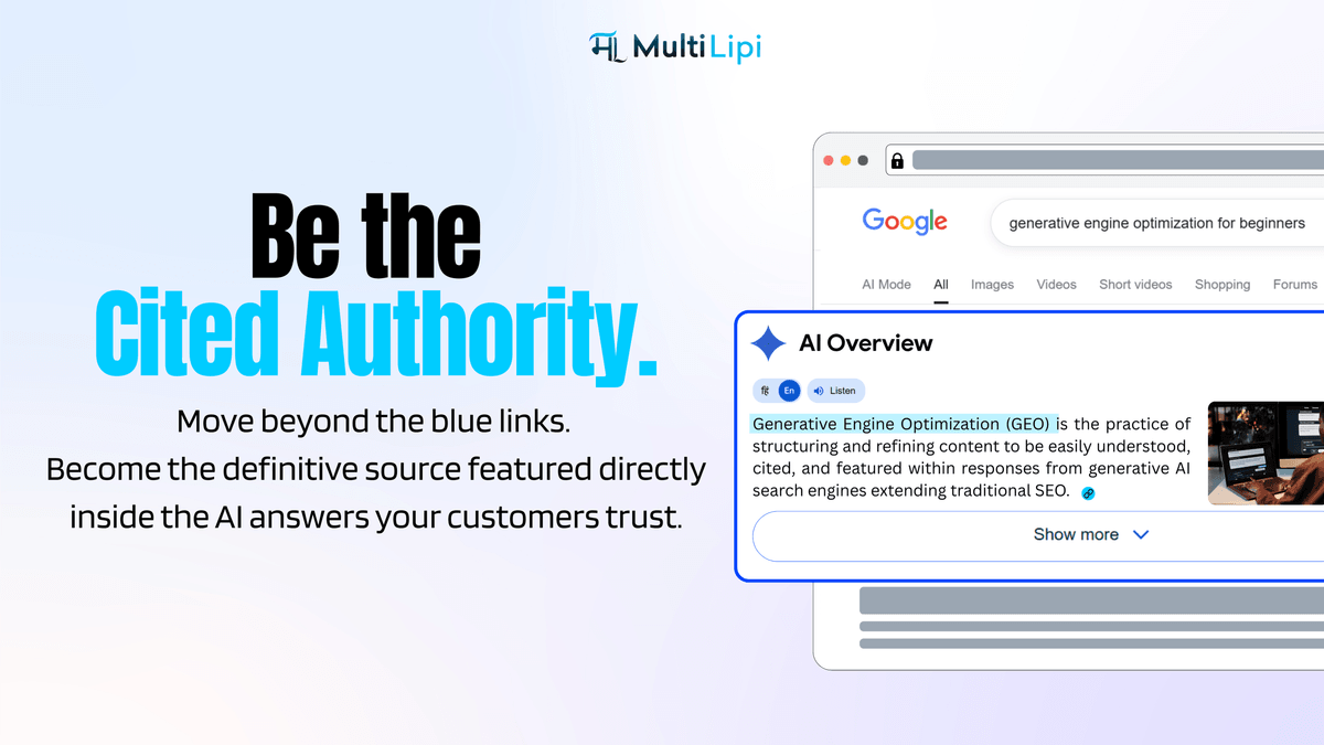 MultiLipi - The Global AI SEO & GEO Hub media 4
