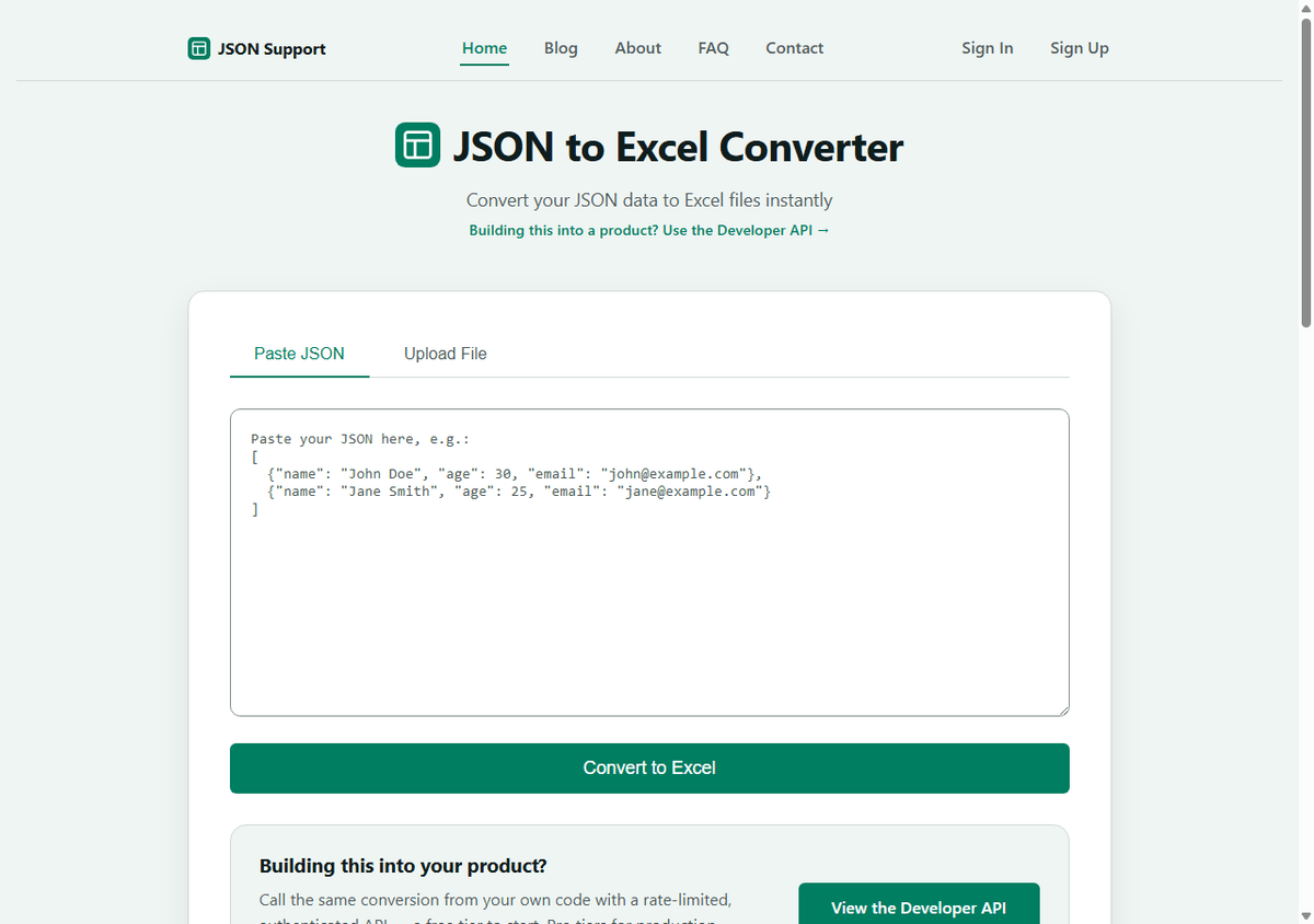 JSON Support media 1